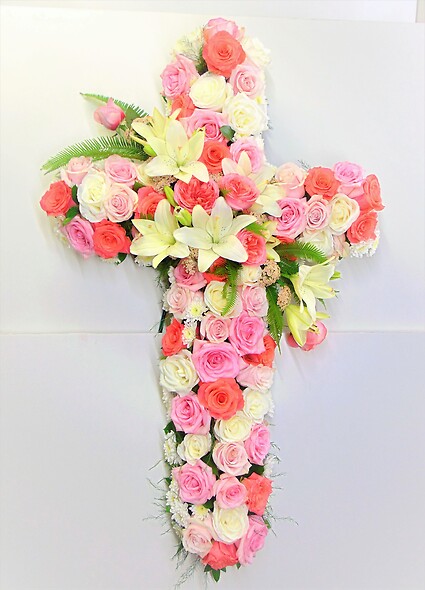 Bed of Roses Cross