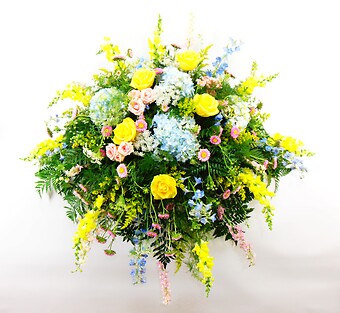 Pastel Perfection Casket Spray