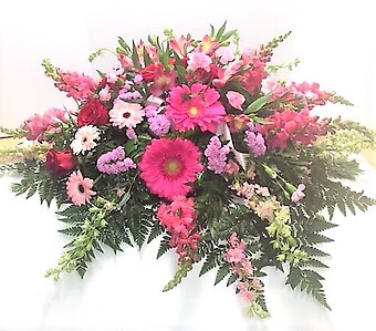 Pink Paradise Casket Spray